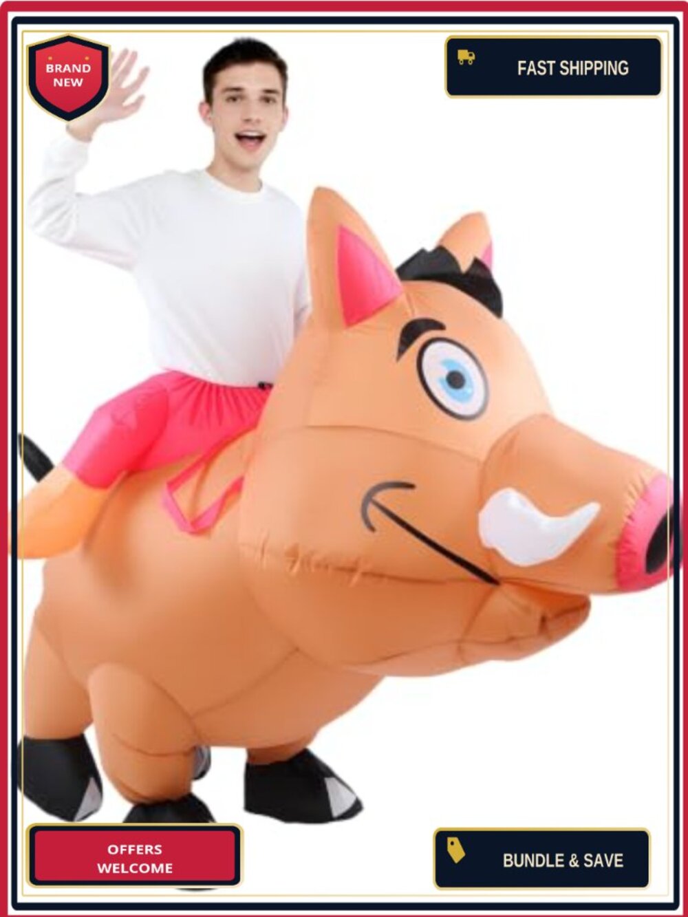 Inflatable Warthog Costume Adult Halloween Cosplay Blow Up